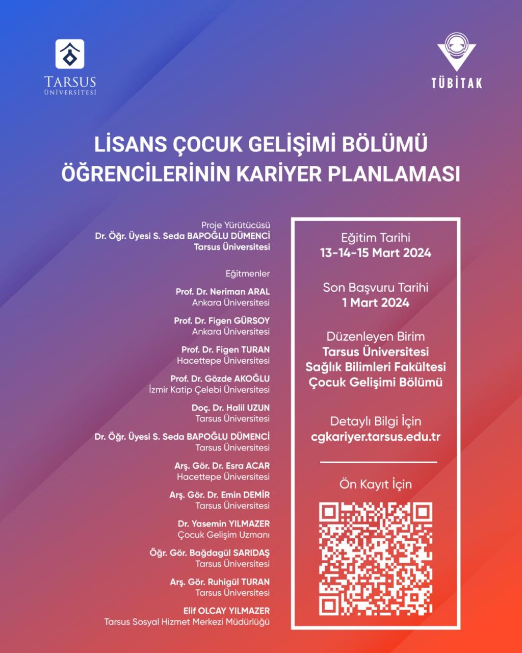 "Lisans Çocuk Gelişimi Bölümü Öğrencilerinin Kariyer Planlaması" Projesi