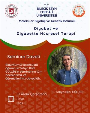 Diyabet ve Diyabette Hücresel Terapi Semineri: 17 Aralık