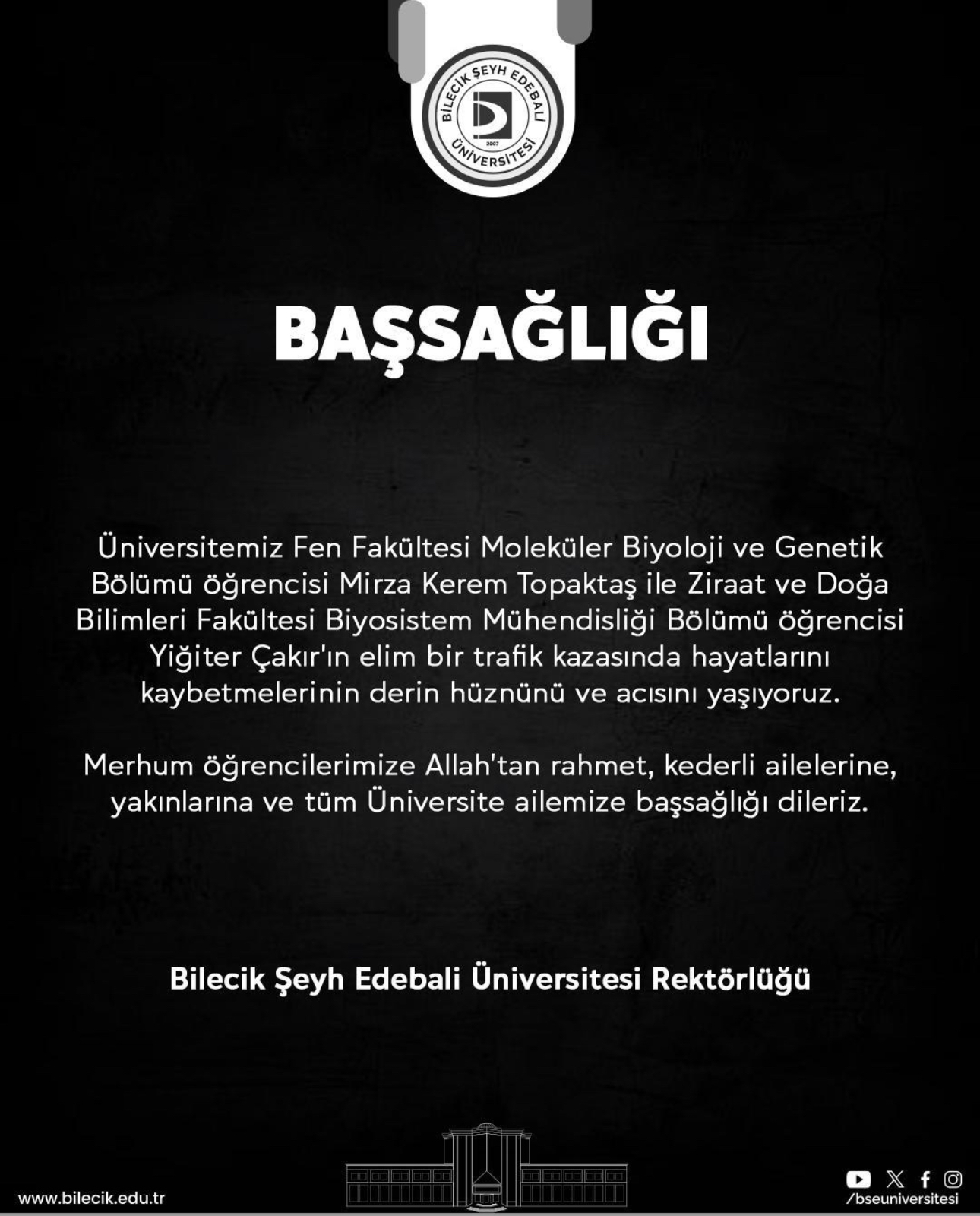 Başsağlığı Mesajı