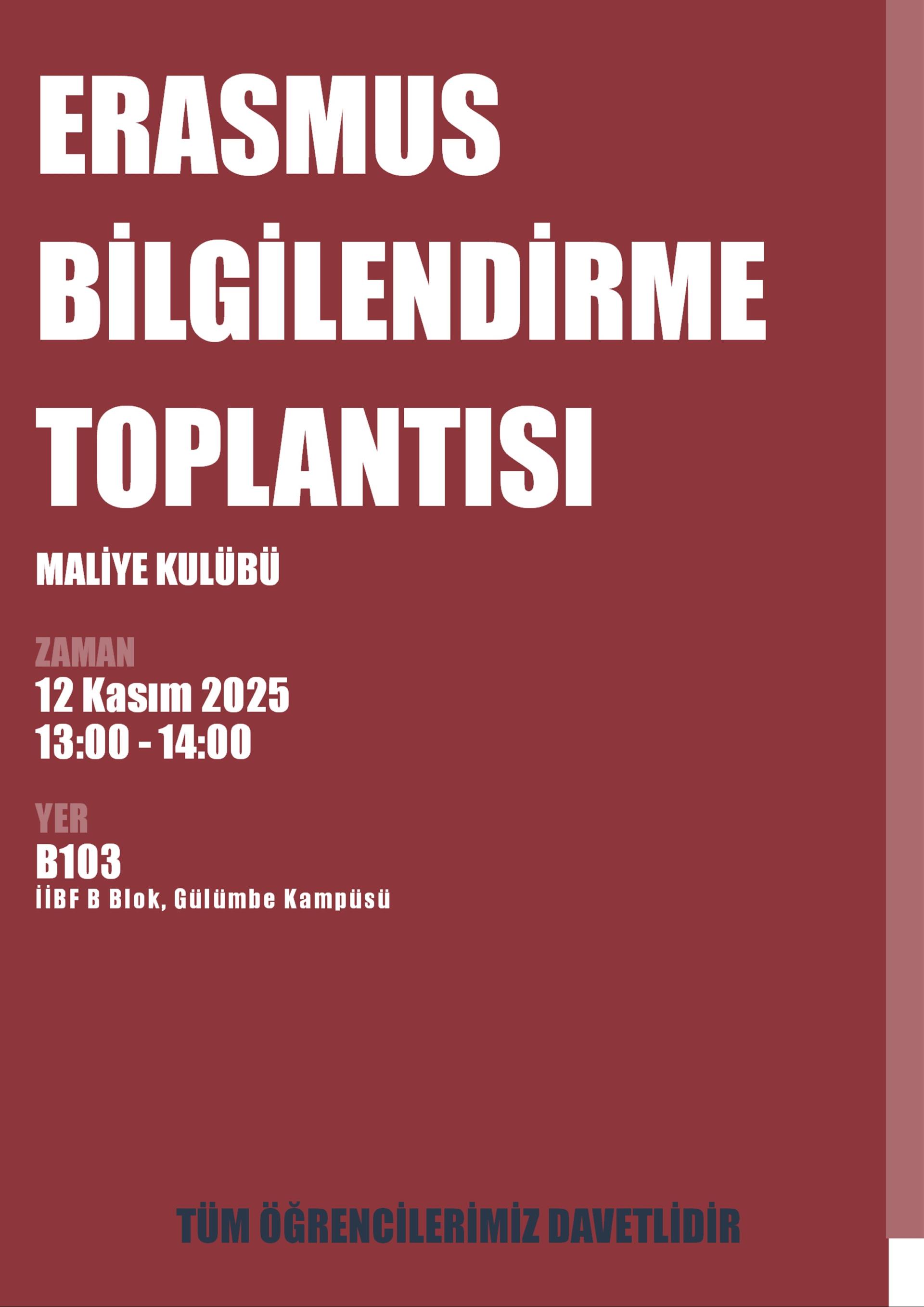 Erasmus Bilgilendirme Toplantısı