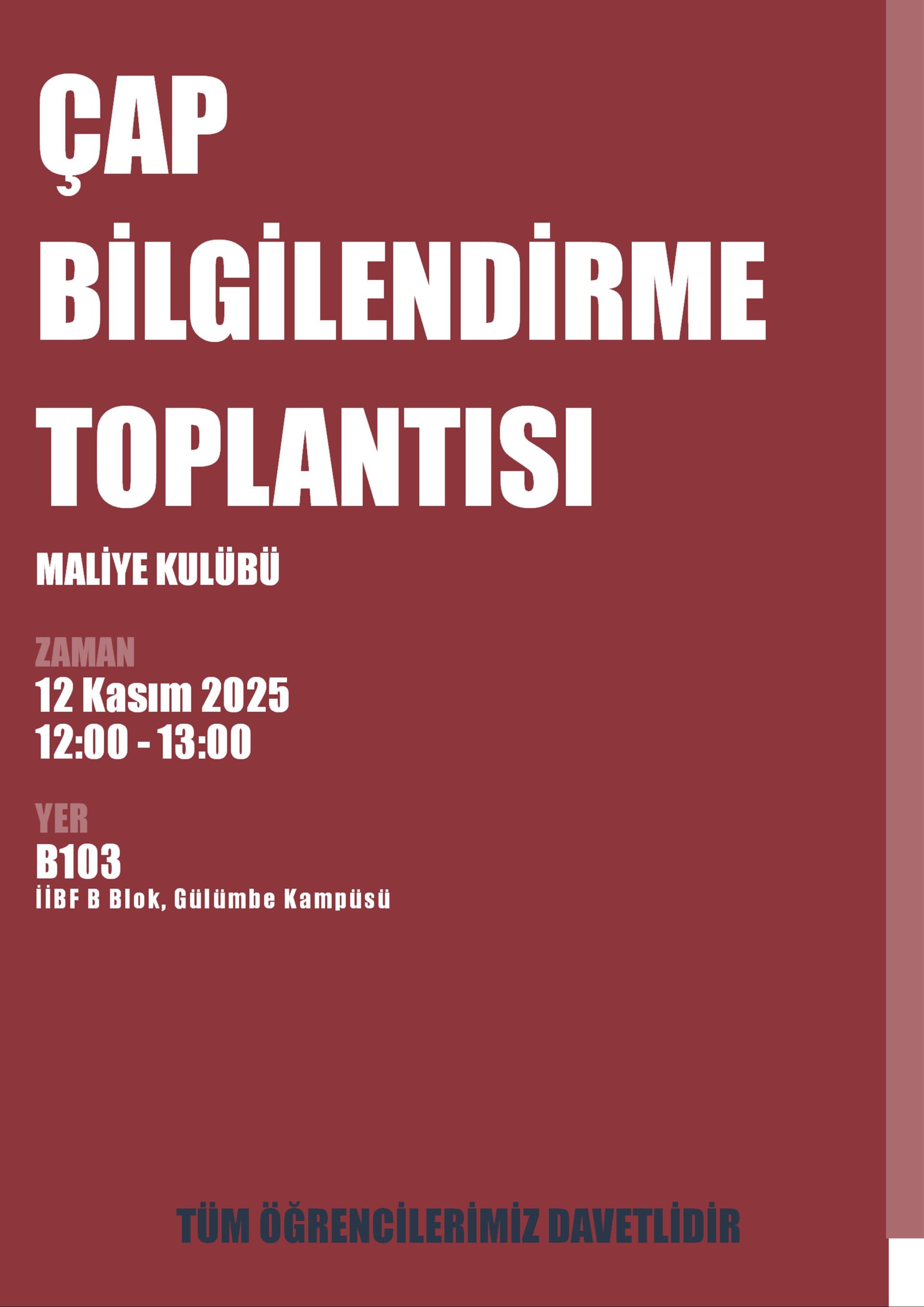 ÇAP Bilgilendirme Toplantısı