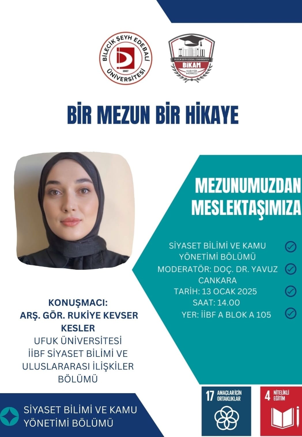 13 Ocak 2026 Tarihli “Mezunumuzdan Meslektaşımıza” Etkinliği 
