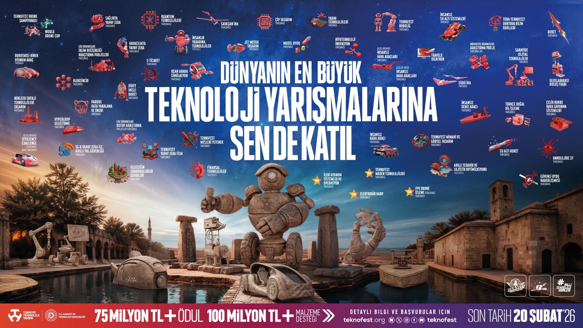 TEKNOFEST 2026 yılı Teknoloji Yarışmalarına Başvurular Başladı