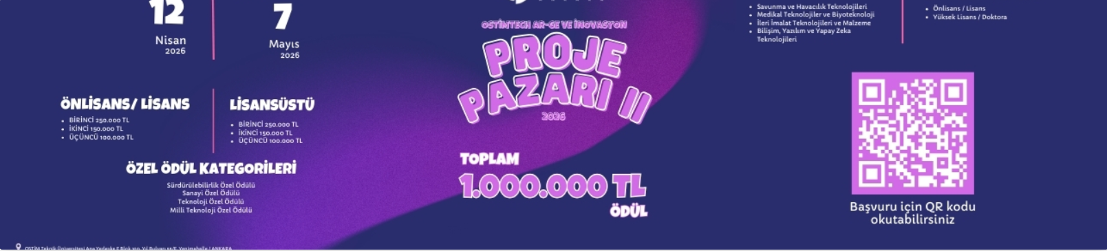 OSTİMTech Ar-Ge ve İnovasyon Proje Pazarı 2026 Başvuruları Başladı!