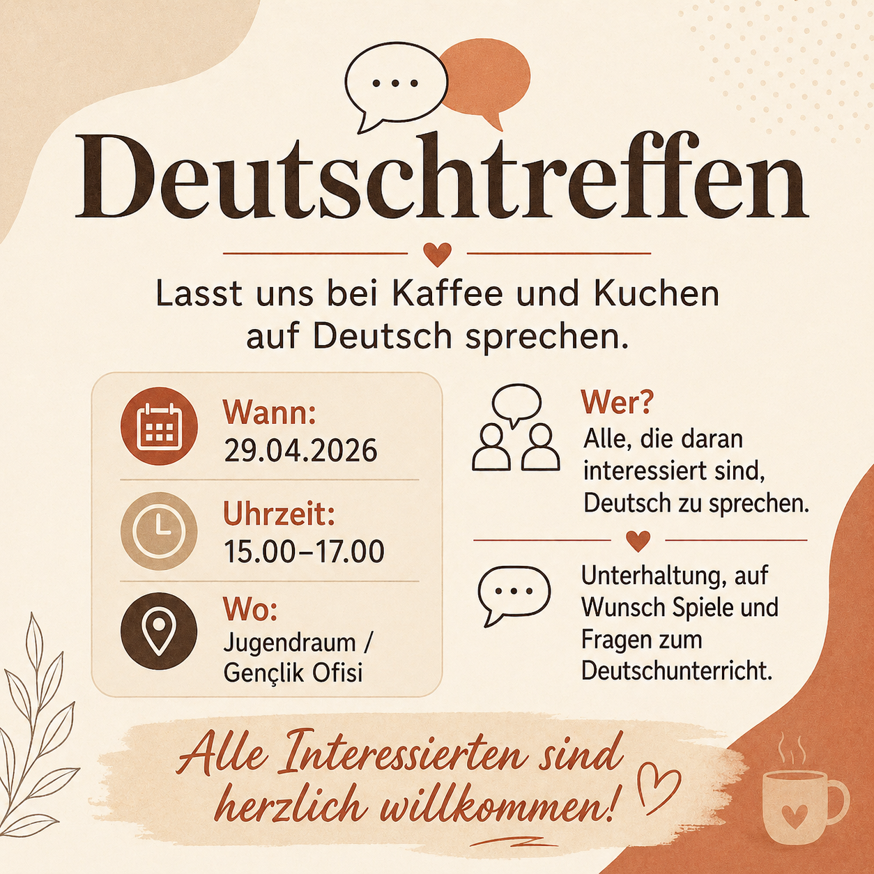 Deutschtreffen-Almanca Konuşma Etkinliği