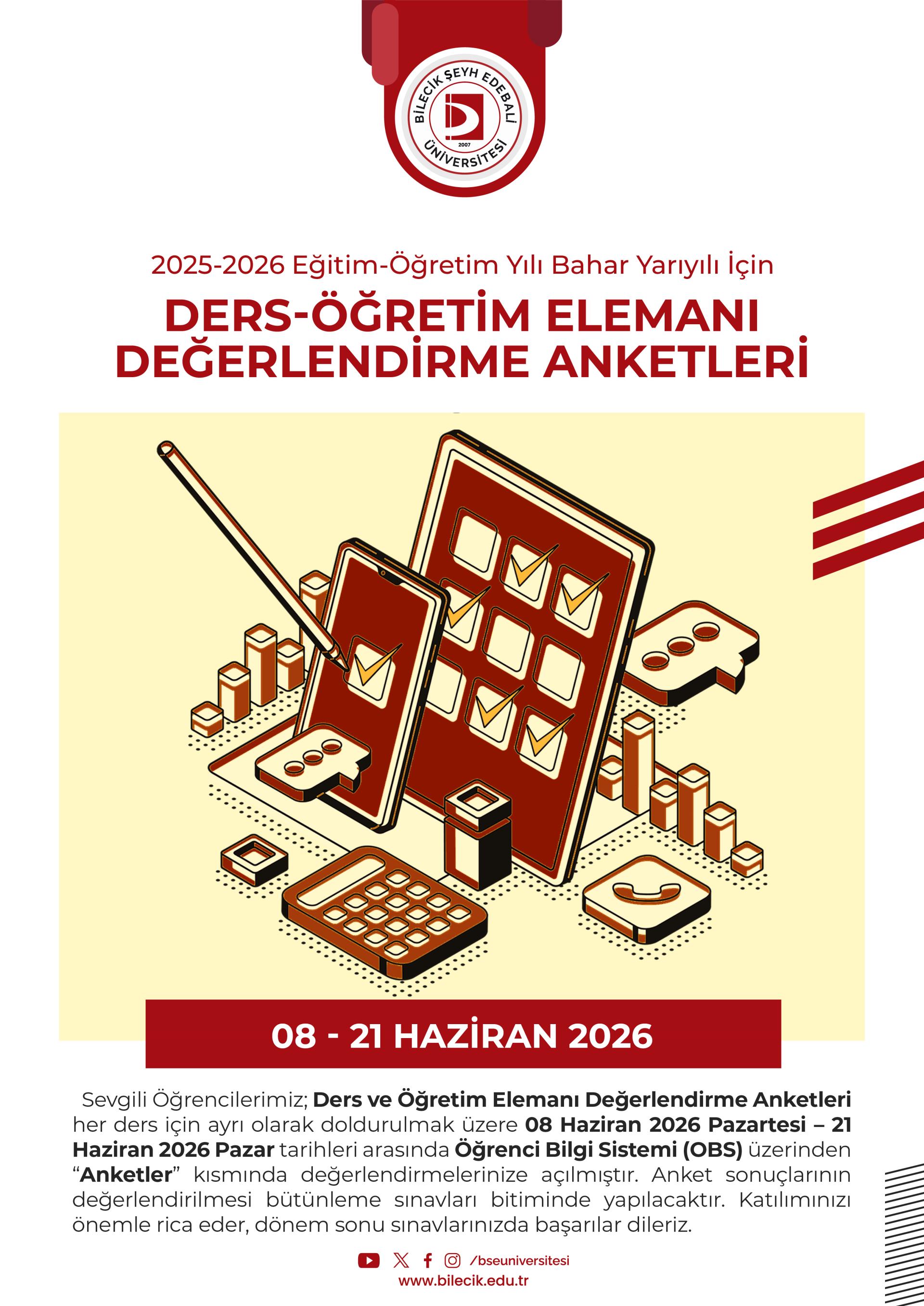 Ders-Öğretim Elemanı Değerlendirme ve Öğrenci Memnuniyet Anketleri