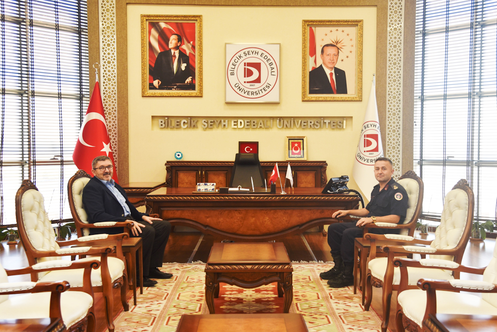 Bozüyük İlçe Jandarma Komutanı, Rektörümüzü Ziyaret Etti