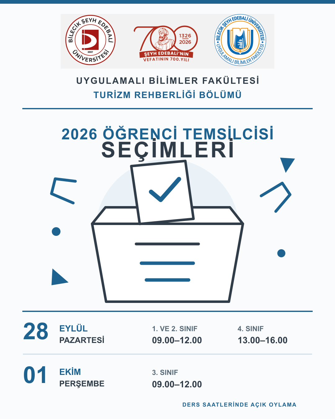 2026 Öğrenci Temsilcisi Seçimleri